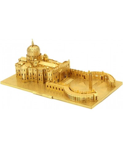 3D Metal Puzzle Italy St. Peter's Basilica Architectural Building Model J008-G DIY 3D Laser Cut Assemble Jigsaw Toys - Gold $...