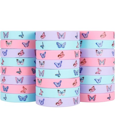 24 Pack Butterfly Silicone Wristbands Bracelets Butterfly Birthday Decoration Party Favors for Kids $18.38 Kids' Party Favor ...