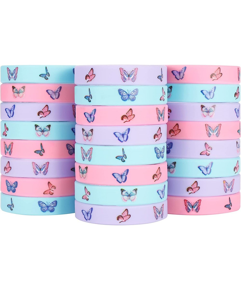 24 Pack Butterfly Silicone Wristbands Bracelets Butterfly Birthday Decoration Party Favors for Kids $18.38 Kids' Party Favor ...