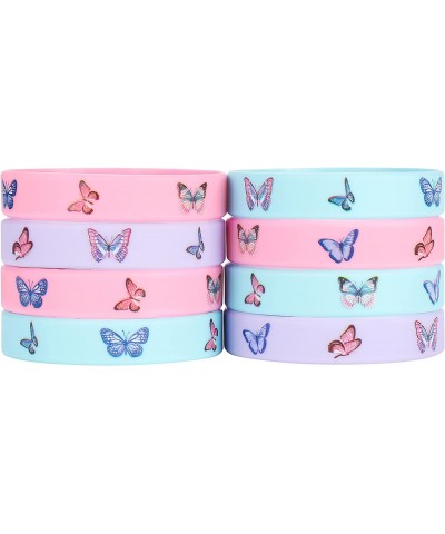 24 Pack Butterfly Silicone Wristbands Bracelets Butterfly Birthday Decoration Party Favors for Kids $18.38 Kids' Party Favor ...