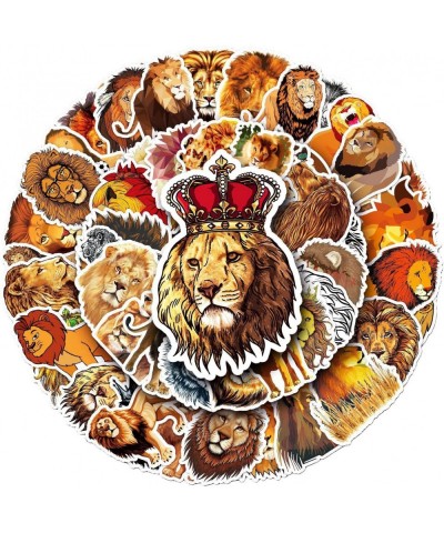 50 Pack Lion King of The Forest Stickers Animal Gifts for Adults Teen Boys and Girls Waterproof Vinyl Water Bottles Bicycle L...