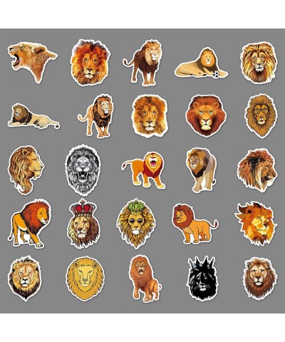 50 Pack Lion King of The Forest Stickers Animal Gifts for Adults Teen Boys and Girls Waterproof Vinyl Water Bottles Bicycle L...