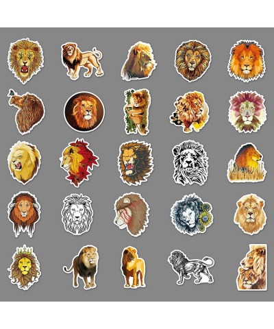 50 Pack Lion King of The Forest Stickers Animal Gifts for Adults Teen Boys and Girls Waterproof Vinyl Water Bottles Bicycle L...