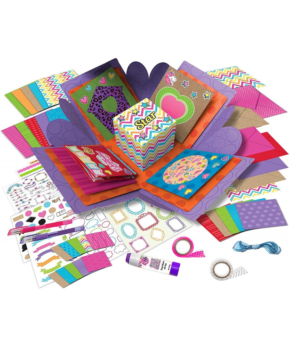 Card Crafting Explosion Arts and Crafts Box- Complete Card Making Kit for Girls - Birthday Gift Box to Tween - DIY Greeting C...