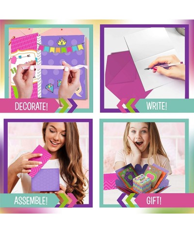 Card Crafting Explosion Arts and Crafts Box- Complete Card Making Kit for Girls - Birthday Gift Box to Tween - DIY Greeting C...