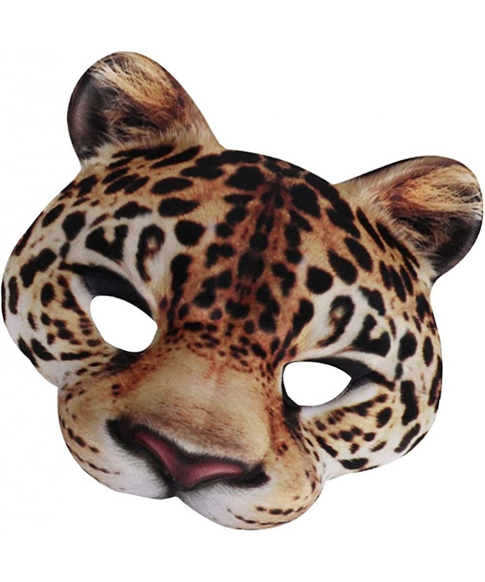 Half Face Masquerade Masks Animal Leopard Half Mardi Gras Kabuki Cat for Halloween Masquerade Cosplay Props $19.23 Kids' Dres...