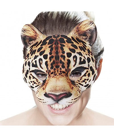 Half Face Masquerade Masks Animal Leopard Half Mardi Gras Kabuki Cat for Halloween Masquerade Cosplay Props $19.23 Kids' Dres...