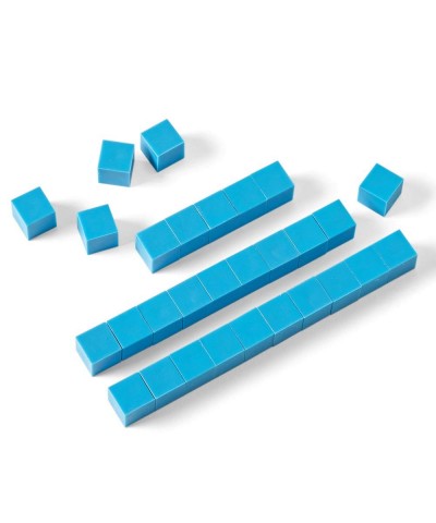 Blue Plastic Base Ten Unit Blocks Place Value Blocks Counting Cubes for Kids Math Base Ten Blocks Classroom Set Math Blocks K...