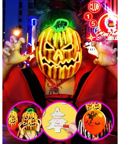 Halloween Mask LED Light up Purge Mask Purge Mask Costume Halloween Masks costume for Men Women Kids(Pumpkin) $17.54 Kids' Dr...