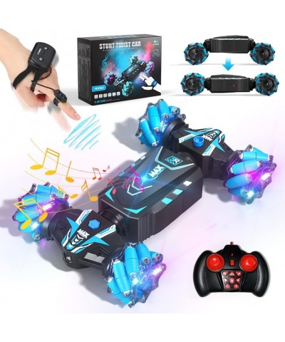 Remote Control Car Hand Controlled Gesture RC Stunt Car with Spray & Lights & Music for Kids 6-13 Years Old 4WD 2.4GHz Off-Ro...