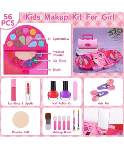 Kids Makeup Kit for Girls Washable Princess Real Cosmetic Case Kids’ Dress Up & Pretend Play Make Up Set Birthday Gifts Toys ...