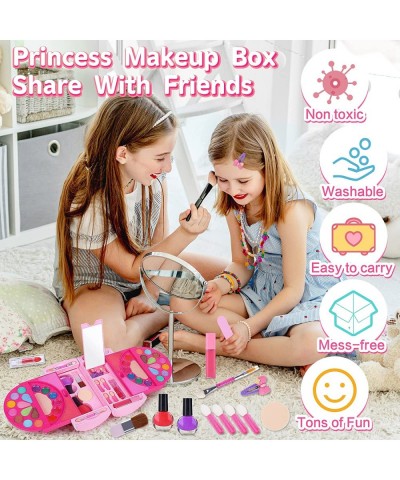 Kids Makeup Kit for Girls Washable Princess Real Cosmetic Case Kids’ Dress Up & Pretend Play Make Up Set Birthday Gifts Toys ...