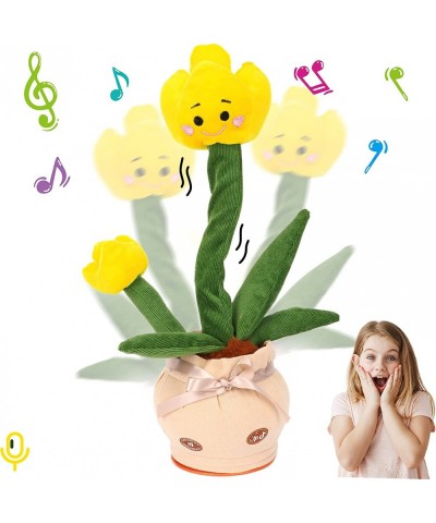 Dancing Flowers Twist Tulip Toy Talking Musical Plush Easter Interactive Mimicking Repeats What You Say Recording Funny Songs...