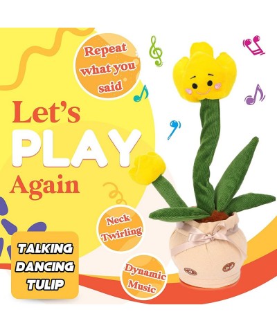 Dancing Flowers Twist Tulip Toy Talking Musical Plush Easter Interactive Mimicking Repeats What You Say Recording Funny Songs...