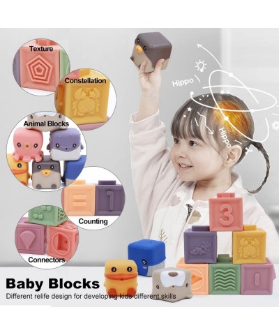 12PCS Baby Soft Stacking Blocks Squeeze Teething Toys Educational Montessori Sensory Toy for 6-12 Months Babies $32.05 Early ...