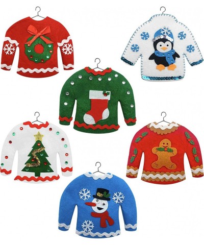 6 DIY Ugly Sweater Christmas Tree Ornament Holiday Craft Kit Decoration for Kids Gift Toys Stuffers Décor $24.54 Craft Kits