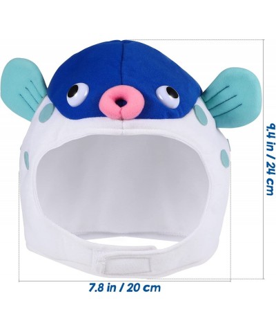 Party Costume Hat Puffer Fish Shape Cap Plush Animal Cosplay Headwear Photo Prop for Carnival Festival $28.78 Kids' Party Hats