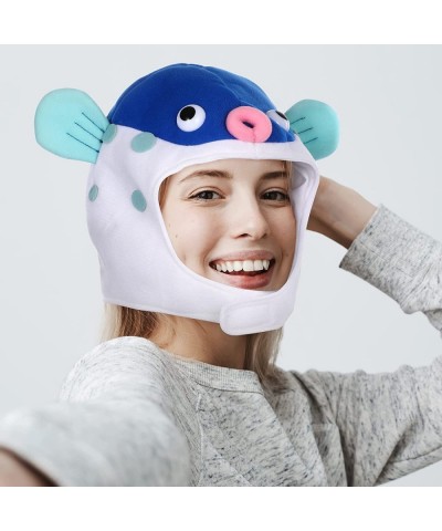 Party Costume Hat Puffer Fish Shape Cap Plush Animal Cosplay Headwear Photo Prop for Carnival Festival $28.78 Kids' Party Hats