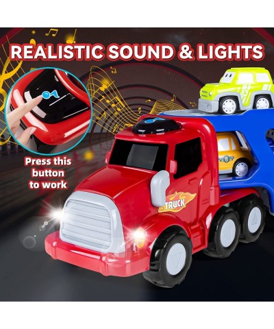 Toys Car for 1 2 3 Year Old Boys 11-in-1 Carrier Truck Toddler boy Toy Friction Power Toy Cars with Light & Sound Kid Toys fo...