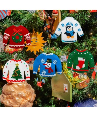 6 DIY Ugly Sweater Christmas Tree Ornament Holiday Craft Kit Decoration for Kids Gift Toys Stuffers Décor $24.54 Craft Kits