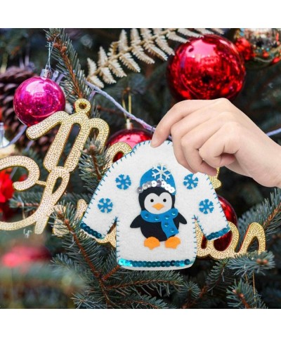 6 DIY Ugly Sweater Christmas Tree Ornament Holiday Craft Kit Decoration for Kids Gift Toys Stuffers Décor $24.54 Craft Kits