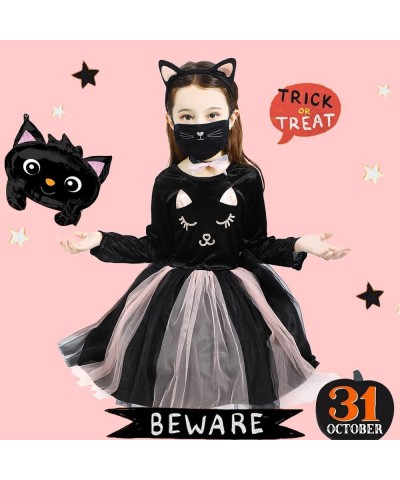 Cute Cat Costume Dresses for Girls Halloween Cat Cosplay Dresses with Accessories $42.45 Kids' Costumes