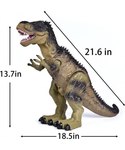 Remote Control Dinosaur Toy for Boys Realistic 18.5" Large RC Tyrannosaurus Rex Walking & Spray Mist with Glowing Eyes Dino F...