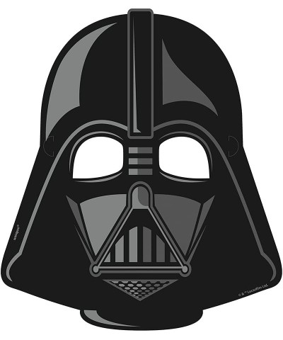 Star Wars Party Paper Masks - 8 Pcs Black 13.75" X 7 $13.44 Kids' Dress-Up Accessories