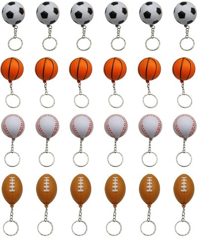Mini Foam Squeeze Sports Ball with Keychain 24 Counts Mixed Mini Soccer Basketball Football Baseball Kids Party Favors $28.32...