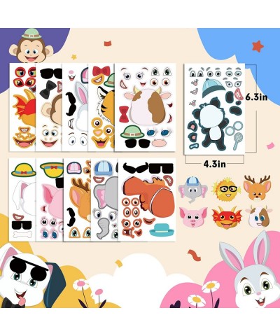 100PCS Make Your Own Stickers for Kids Make-a-Face Stickers 100 Pack 20 Animals. Zoo Animals Sea Creature Dinosaur and More G...