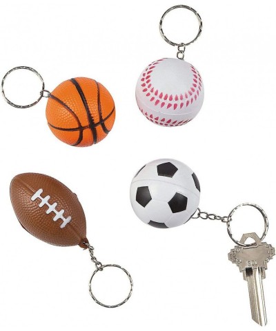 Mini Foam Squeeze Sports Ball with Keychain 24 Counts Mixed Mini Soccer Basketball Football Baseball Kids Party Favors $28.32...