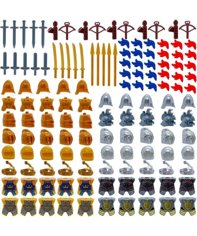 Medieval Knight Weapons Pack Accessories Set Building Block Toy Armor Helmet Shield Bow Arrow Designed for Mini Figures Gift ...