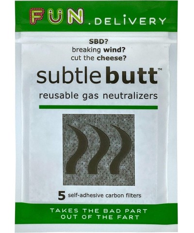 Subtle Butt Reusable Gas Neutralizers: 5 Activated Carbon Charcoal Fart Pads (April Fools Gag Gift) $35.45 Gags & Practical J...