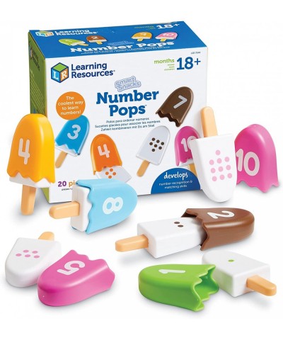 Smart Snacks Number Pops - 20 Pieces Ages 18+ Months Toddler Number Learning Toys Preschool Math Games Fine Motor Toys Number...