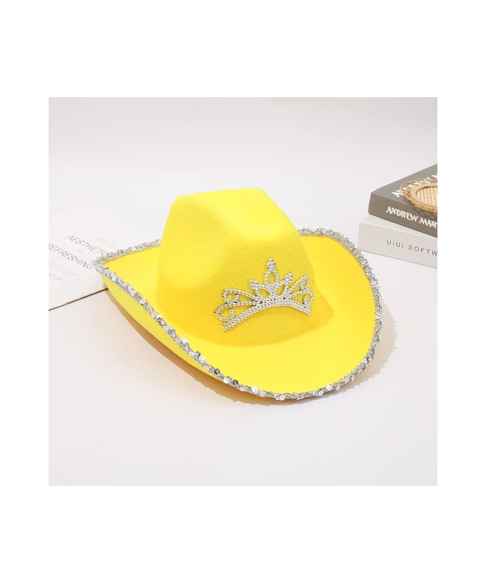 Cowgirl Light Up Blinking Tiara Hat Sequin Trimmed For Halloween Costume Accessories Role Play Holiday Decorations $20.71 Kid...