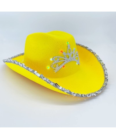 Cowgirl Light Up Blinking Tiara Hat Sequin Trimmed For Halloween Costume Accessories Role Play Holiday Decorations $20.71 Kid...