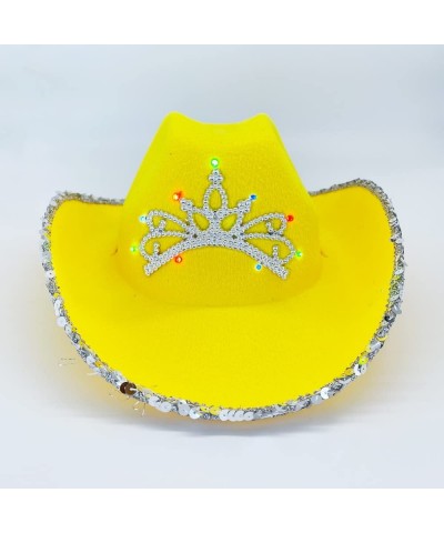 Cowgirl Light Up Blinking Tiara Hat Sequin Trimmed For Halloween Costume Accessories Role Play Holiday Decorations $20.71 Kid...