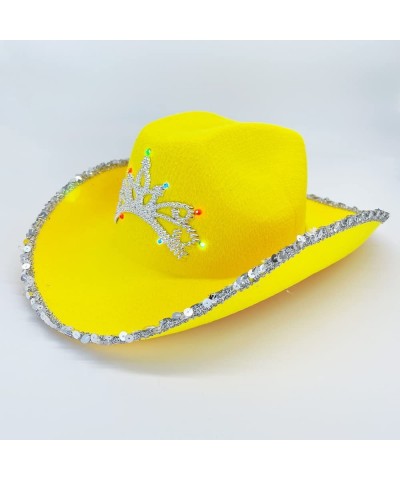 Cowgirl Light Up Blinking Tiara Hat Sequin Trimmed For Halloween Costume Accessories Role Play Holiday Decorations $20.71 Kid...