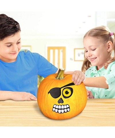 Halloween Pumpkin Decorating Stickers - 24 Sheets - Jack-o-Lantern Decoration Kit - 52 Total Face Stickers - Cute Halloween D...