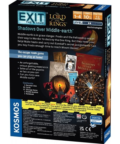 EXIT: The Lord of The Rings - Shadows Over Middle-Earth | EXIT: The Game - A Kosmos Game | Family-Friendly Card-Based at-Home...