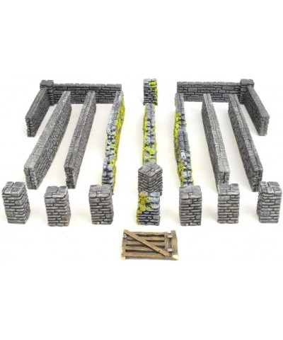 World at War Stone Wall and Pillar Sections Large Set – 28mm WW2 Normandy Wargame Terrain Model Diorama $60.19 Board Games