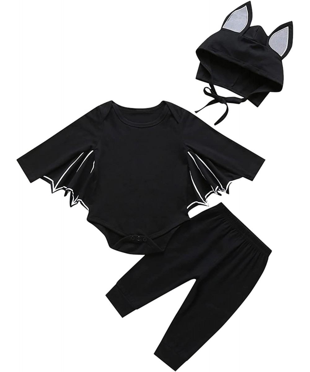 Infant Baby Black Bat Costumes Cloak Romper with Hat Halloween Bat Outfits 2pcs 3-24 Months $44.16 Kids' Costumes