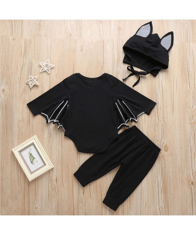 Infant Baby Black Bat Costumes Cloak Romper with Hat Halloween Bat Outfits 2pcs 3-24 Months $44.16 Kids' Costumes