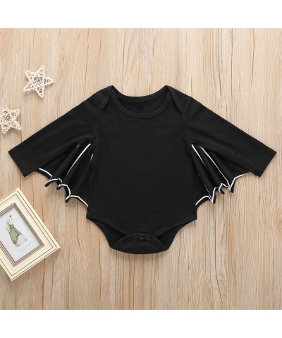 Infant Baby Black Bat Costumes Cloak Romper with Hat Halloween Bat Outfits 2pcs 3-24 Months $44.16 Kids' Costumes