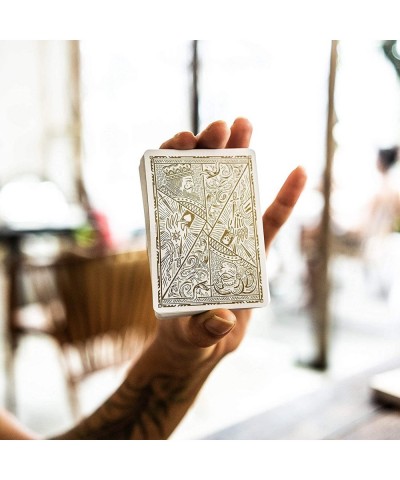 Deck of Poker Playing Cards - Unique White Gold Edition Card Design - Custom Made for Magic and Cardistry - Premium Casino Gr...