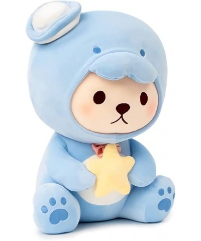 Kawaii Teddy Bear Cosplay Plush Toy Blue Ocean Theme Combination Animals Bear with Dolphin Soft Stuffed Doll (Sitting 9 inche...