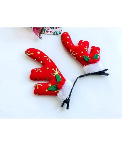 Reindeer Santa Jester Hats Christmas Headbands Hair Clip Costume Party : H15 (Reindeer Clips) $14.34 Kids' Party Hats