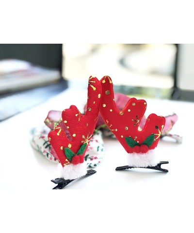 Reindeer Santa Jester Hats Christmas Headbands Hair Clip Costume Party : H15 (Reindeer Clips) $14.34 Kids' Party Hats