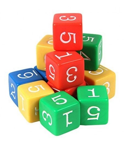 Plastic 3/4-inch Color Number Dice (Set of 12) $18.12 Game Accessories