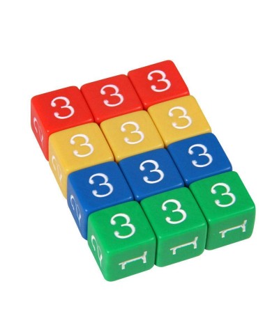 Plastic 3/4-inch Color Number Dice (Set of 12) $18.12 Game Accessories